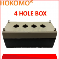 HOKOMO PUSH BUTTON SWITCH CONTROL STATION BOX C/W SCREW, DIA 22MM ~ 4HOLE, (BX-22N-4)