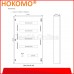 HOKOMO DISTRIBUTOR BOARD, 4 ROW ~ 18WAY PER ROW ~ WITH MCCB & ELCB SLOT, (DB18W4R-ME)