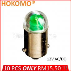 HOKOMO BA9S LED BULB, 12V AC/DC ~ GREEN, (HQ-LED12AC-G)