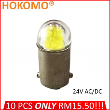 HOKOMO BA9S LED BULB, 24V AC/DC ~ YELLOW, (HQ-LED24AC-Y)
