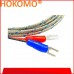 HOKOMO TYPE K M8 x 1.0 THERMOCOUPLE C/W 2METER STAINLESS STEEL BRAIDED CABLE , 4" (100mm), (HTC-K-2M-TMB-4)