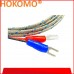 HOKOMO TYPE K M8 x 1.0 THERMOCOUPLE C/W 2METER STAINLESS STEEL BRAIDED CABLE, 6" (150mm) , (HTC-K-2M-TMB-6)