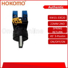 HOKOMO SELECTOR SWITCH, 45° ~ 3-POSITION ~ SPRING RETURN TYPE ~ 2NO/2NC, (KWIS-33E)