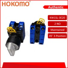 HOKOMO ILLUMINATED SELECTOR SWITCHES, 45° ~ 3-POSITION ~ 2NO/2NC, (KW1SL-3E20/KW1SL-3E02)