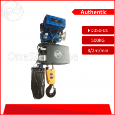 PD ELECTRIC CHAIN HOIST WITH ELECTRIC MOTORIZED TROLLEY , 500KG 8/2 N/MIN 