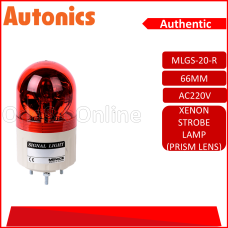 AUTONICS MENICS 66MM BULB REVOLVING WARNING SIGNAL LIGHT STUD MOUNT XENON STROBE LAMP AC220V RED(MLGS-20-R-A22